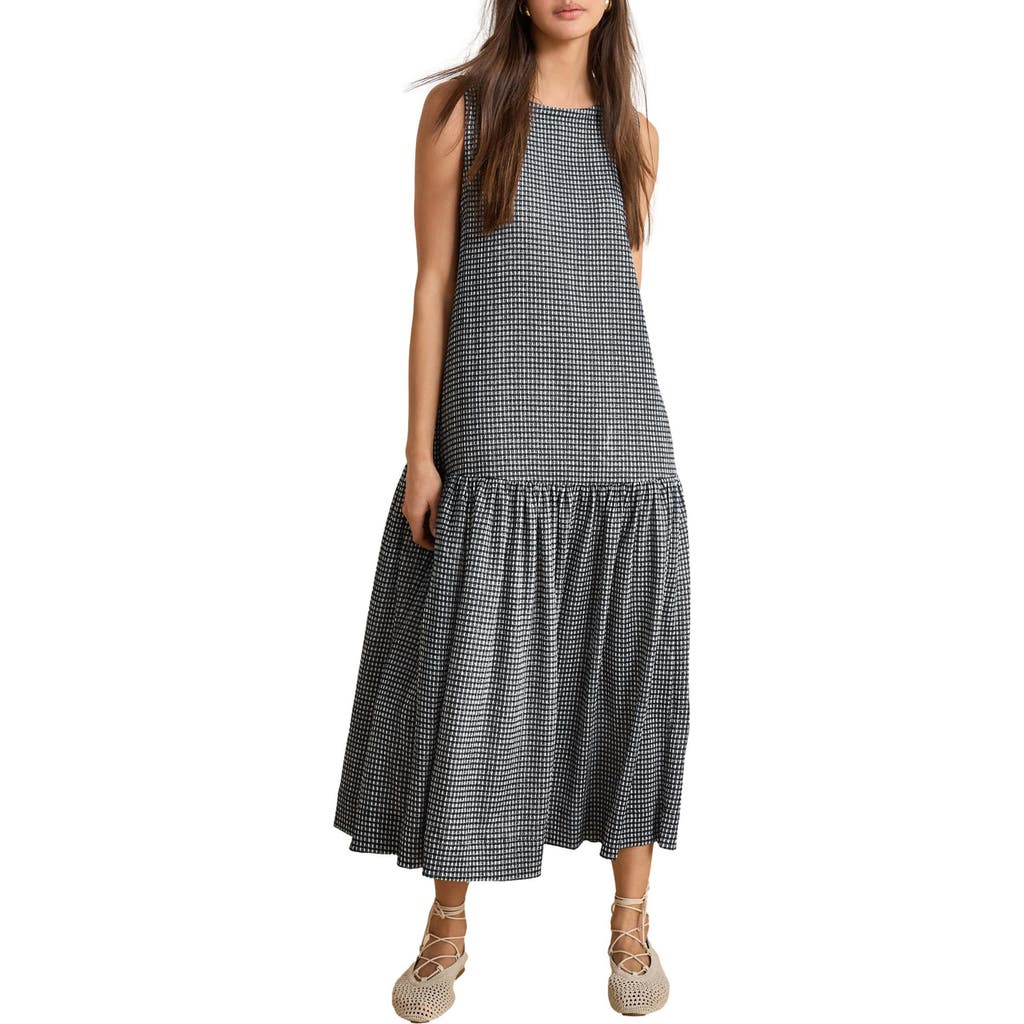 Next Sleeveless Drop Waist Dress In Blue