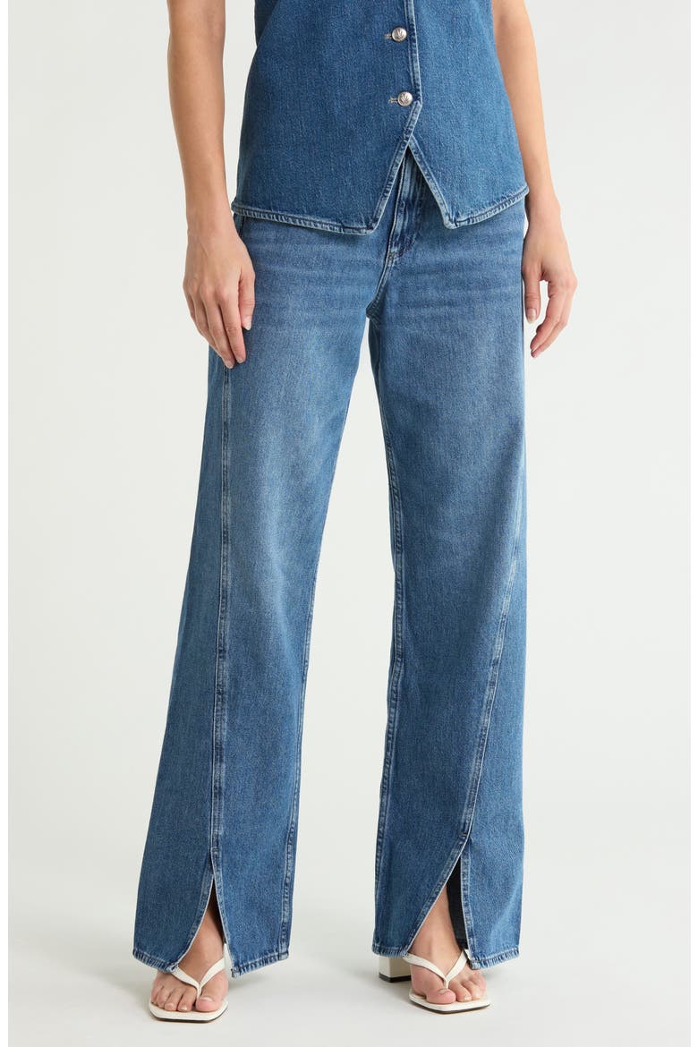 Shannon High Waist Split Hem Jeans, Main, color, LOWRY