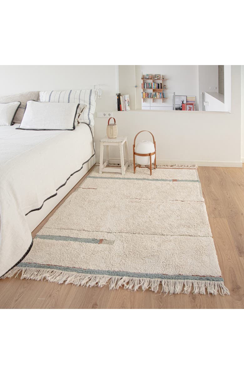 Lorena Canals Washable Rug Lanes, Alternate, color, Natural And Blue