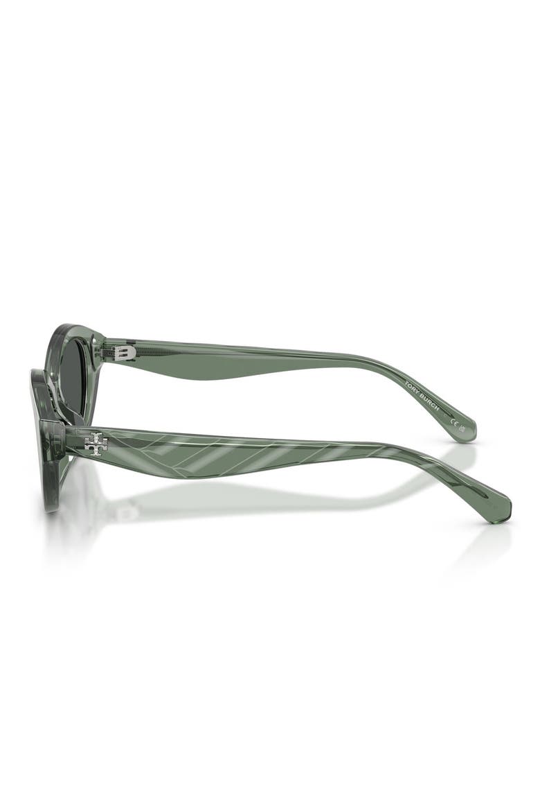 52mm Irregular Sunglasses, Alternate, color, TRANSPARENT SAGE / DARK GREY