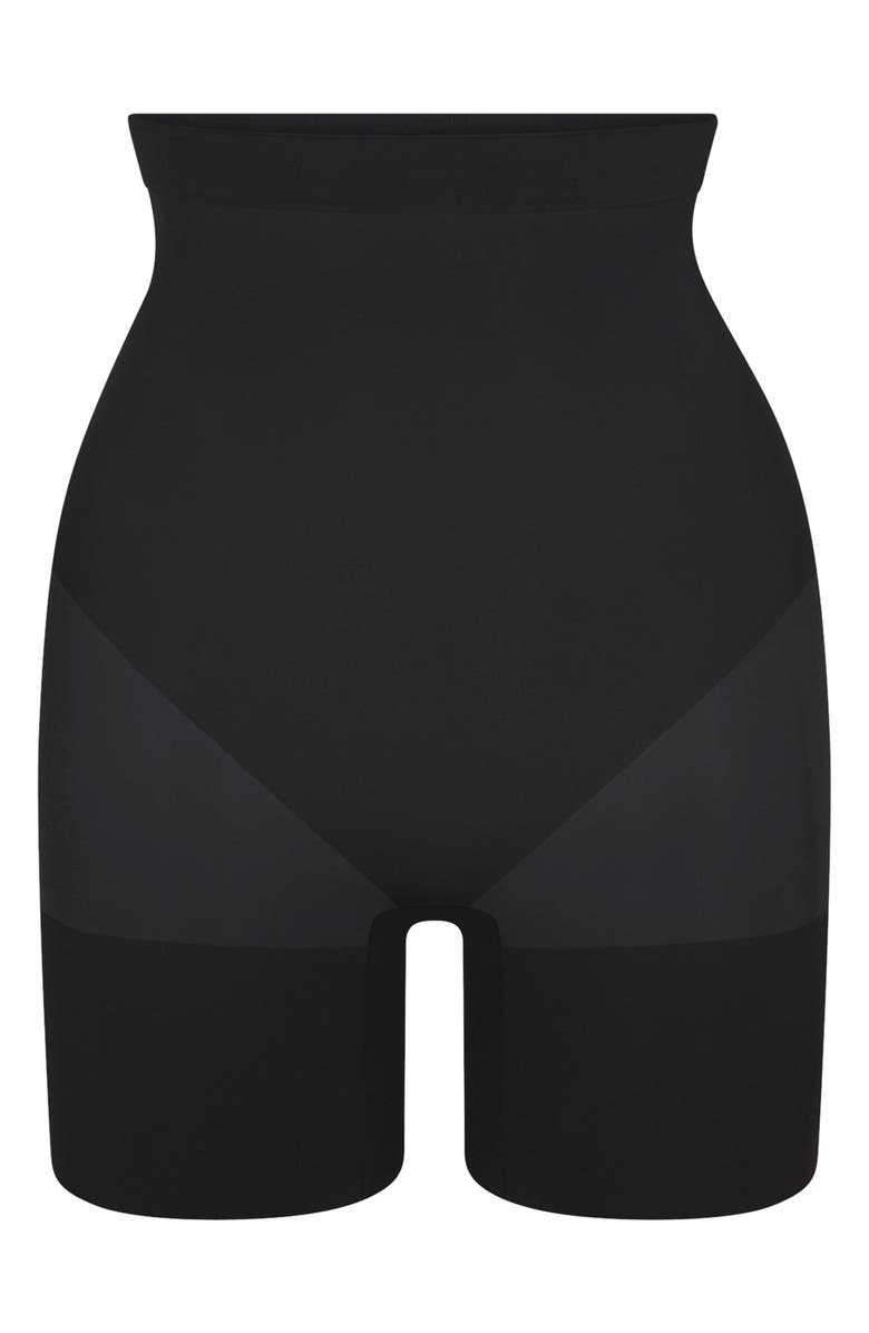 SKIMS Everyday Sculpt Mid Thigh Shorts, Alternate, color, Onyx