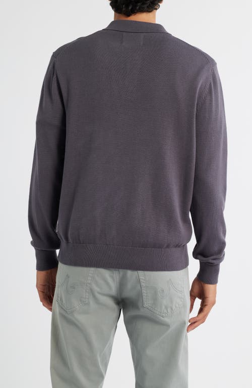 Alex Crane  Feather Organic Cotton Polo Sweater In Gray