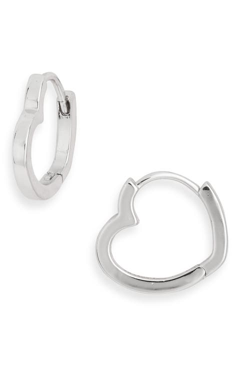 Liliana Elegant Heart Shaped Huggie Hoop Earrings