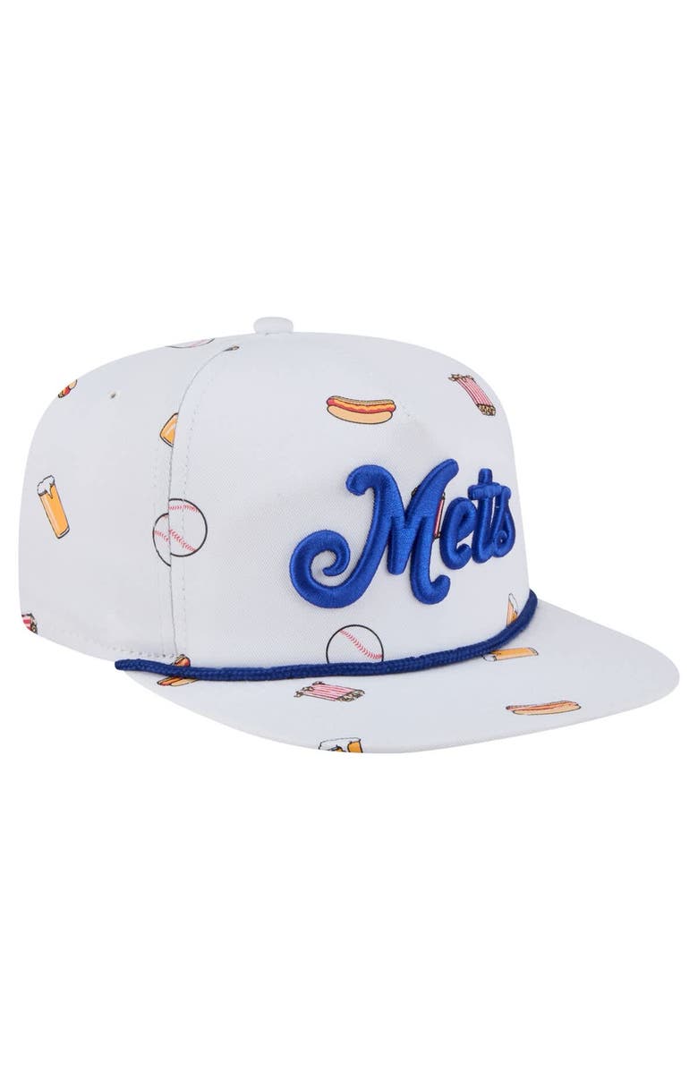 New Era Men's New Era White New York Mets Team Cheer Rope 19TWENTY Adjustable Hat, Alternate, color, White