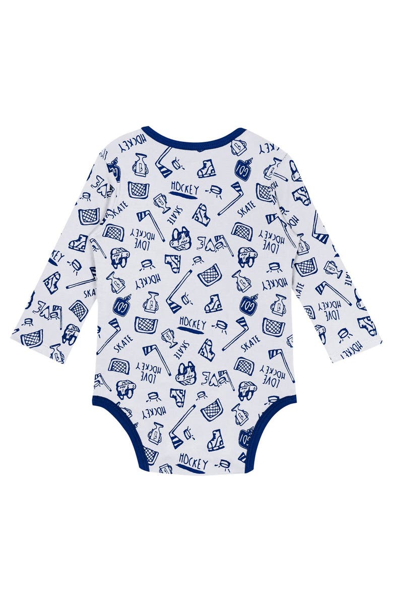 Outerstuff Infant White Tampa Bay Lightning Dynamic Defender Long Sleeve Bodysuit, Alternate, color,