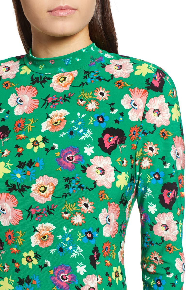 Topshop Floral Chuck On Midi Dress, Alternate, color, 