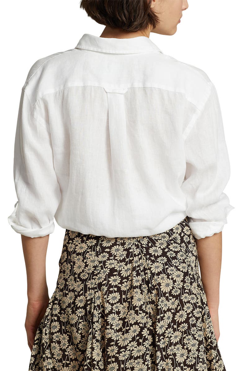 Polo Ralph Lauren Oversize Linen Button-Down Shirt, Alternate, color, 