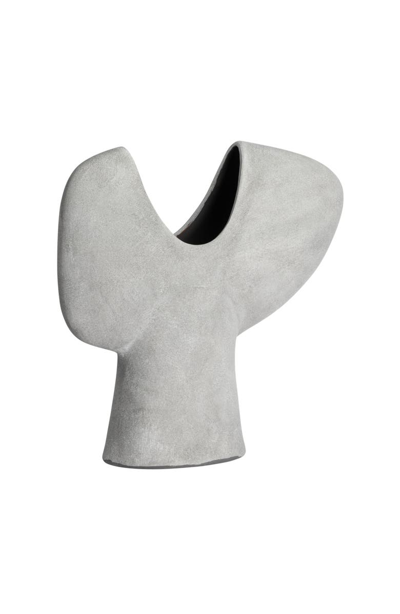 Storied Home Y Shaped Terra-cotta Abstract Vase, Grey, Main, color, Grey