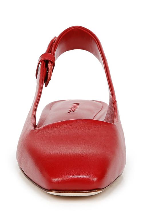 Vince Vida Slingback Flat In Crimson