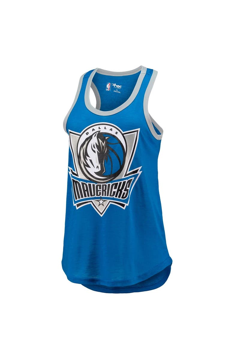 G-III 4HER BY CARL BANKS Women's G-III 4Her by Carl Banks Blue Dallas Mavericks Showdown Scoop-Neck Racerback Tank Top, Alternate, color, 
