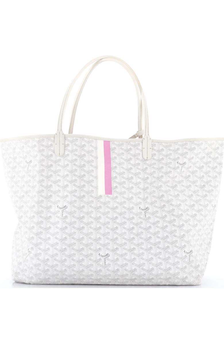Pre-Owned Goyard Saint Louis Tote Printed Coated Canvas GM, Main, color, White