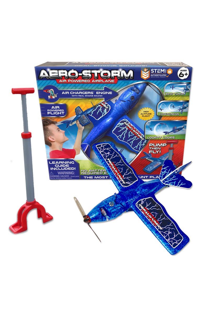 Aero-Storm Aerostorm Air Powered Airplane Blue Acrobatic Flight,Ages 6+, Alternate, color, 