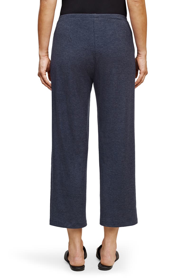 Ribbed Wide Leg Pants, Alternate, color, NOCTURNE