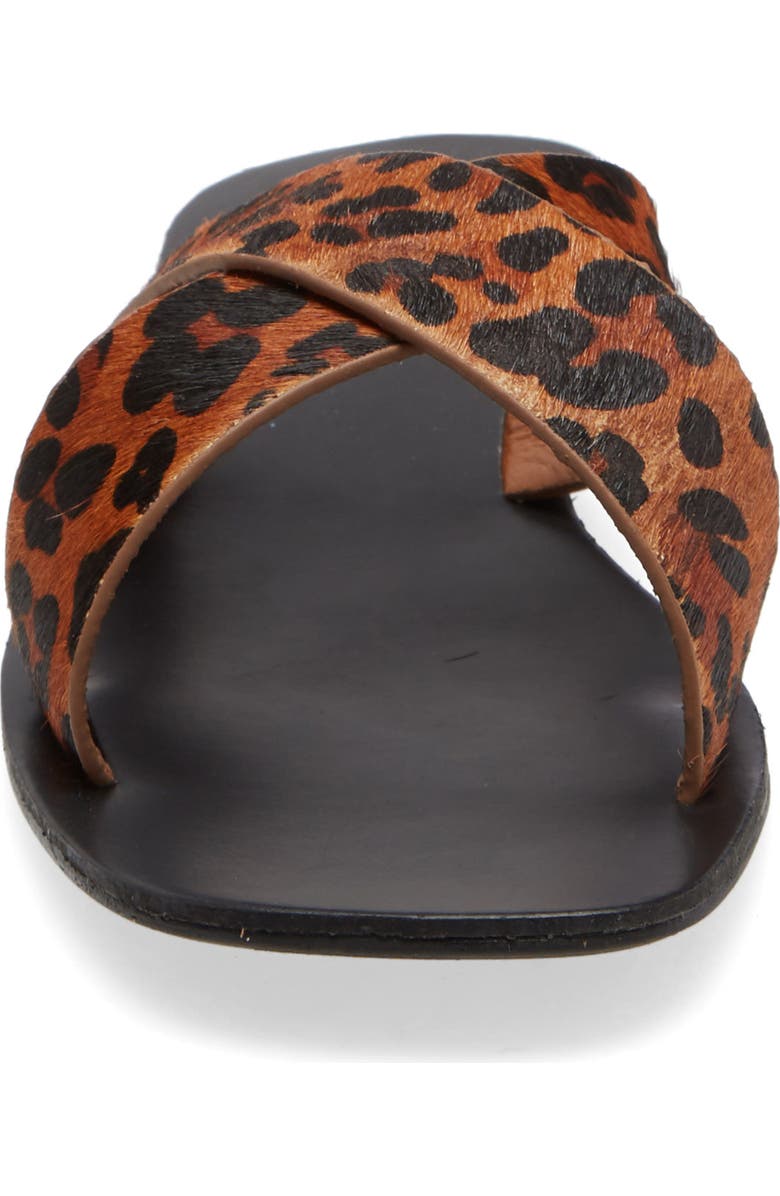 Billini Tahvo Leopard Print Genuine Calf Hair Slide Sandal, Alternate, color,