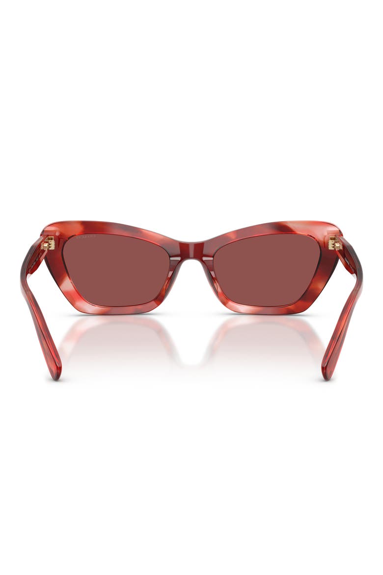 54mm Cat Eye Sunglasses, Alternate, color, CHERRY TORTOISE / WINE SOLID