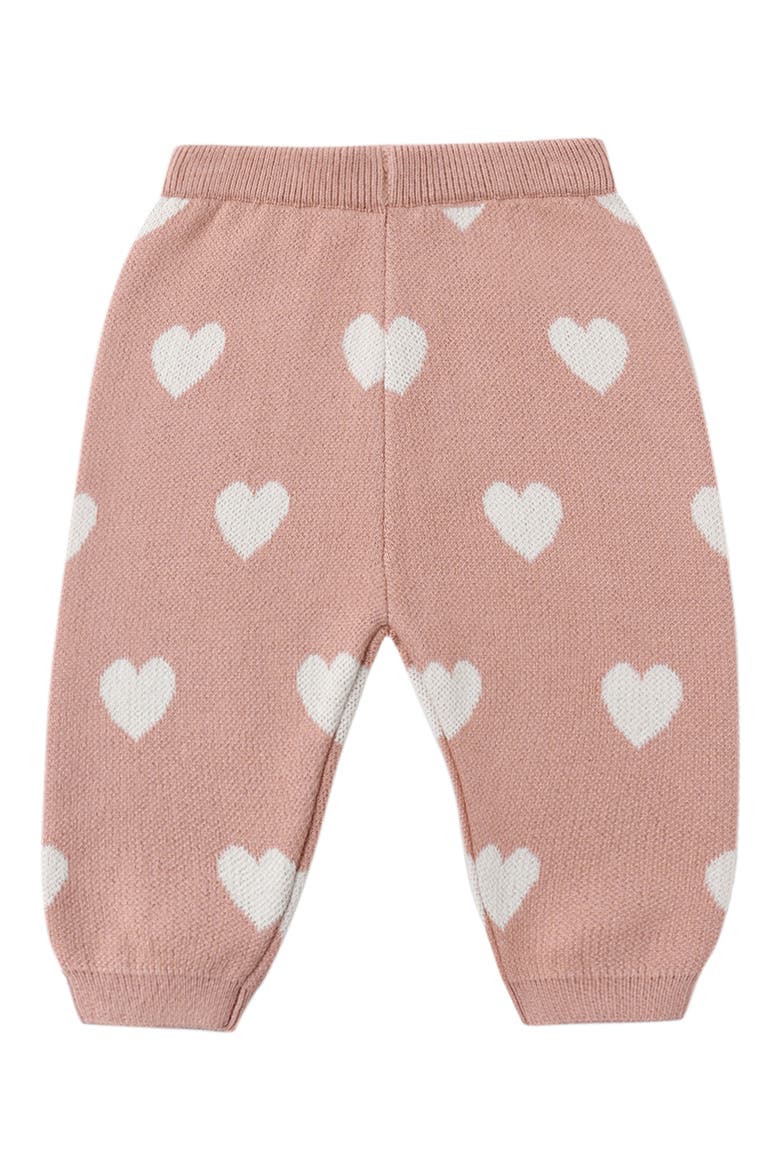 Heart Knit Organic Cotton Joggers, Main, color, PINK