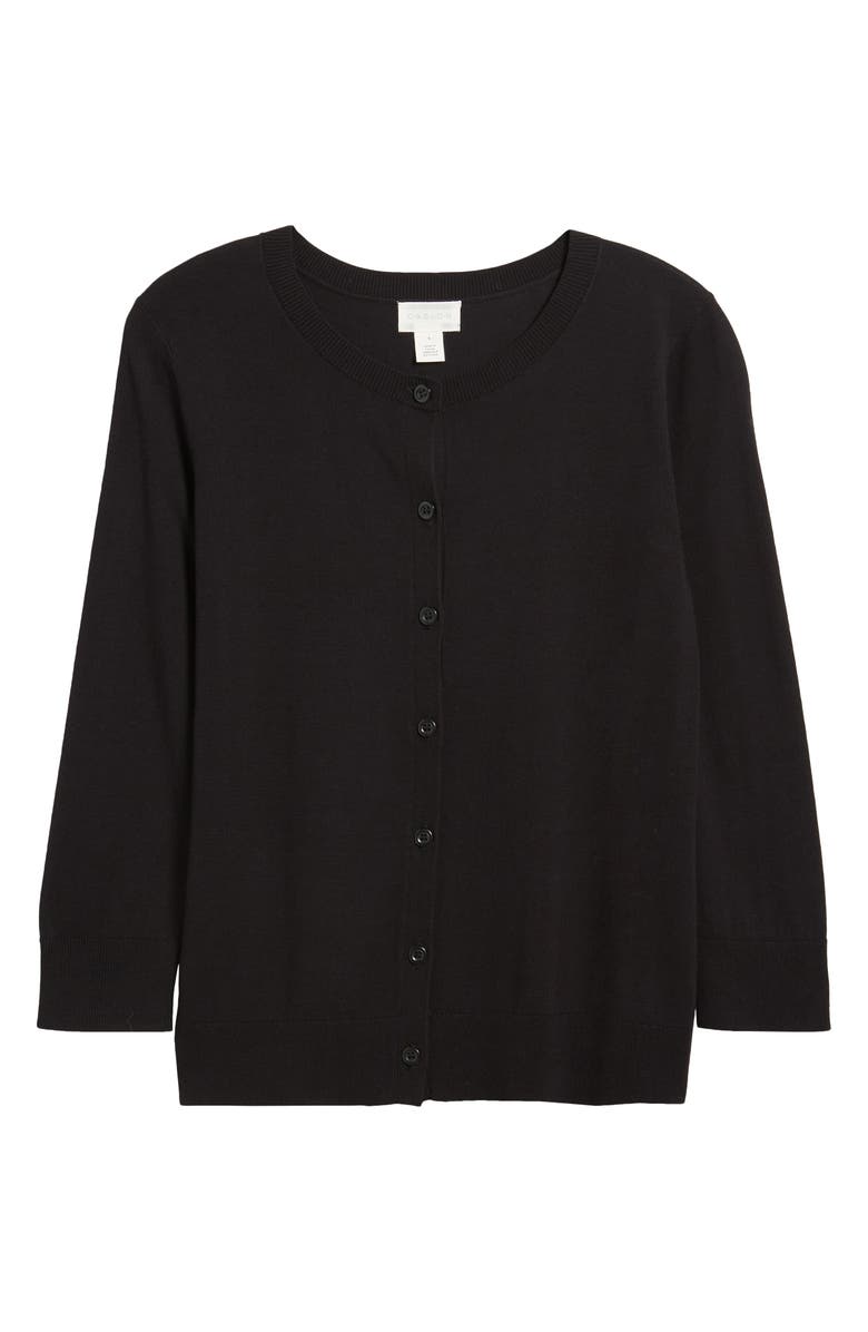 Caslon<sup>®</sup> Crewneck Cardigan, Alternate, color, 