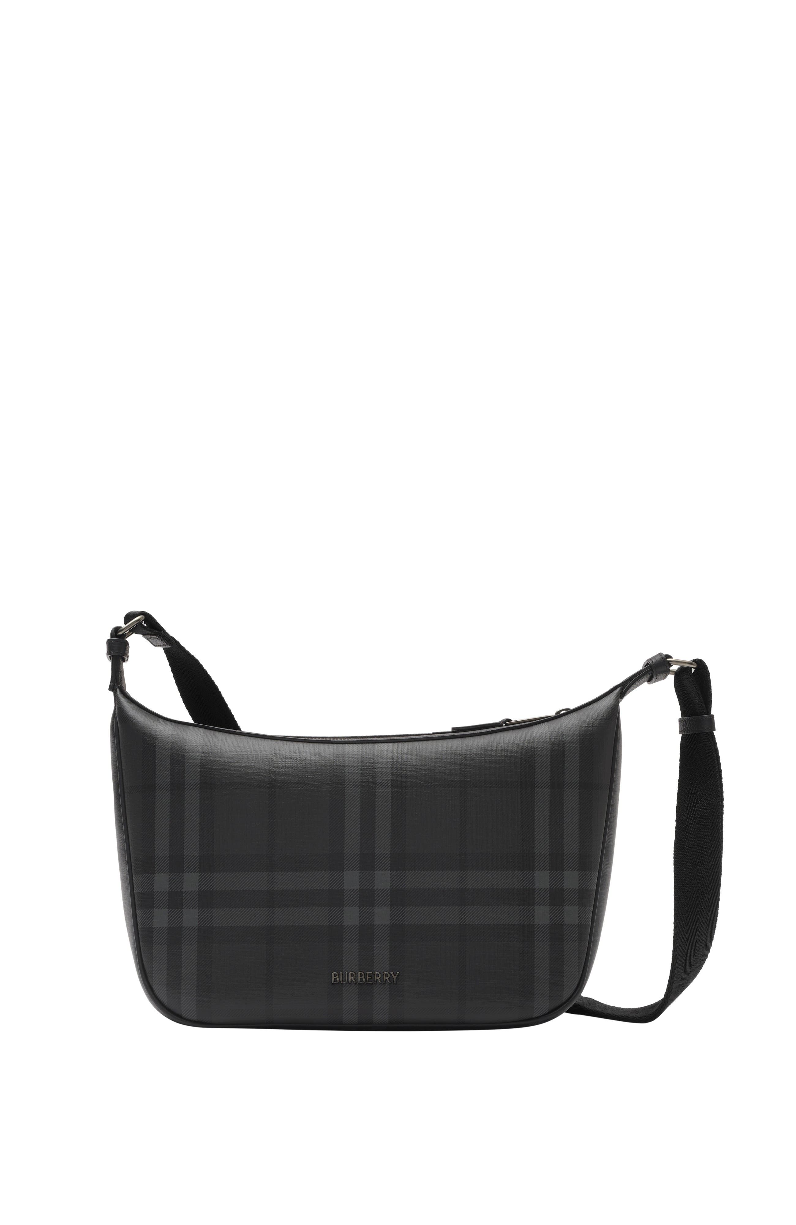 City Check Sling Bag, Main, color, Iron grey