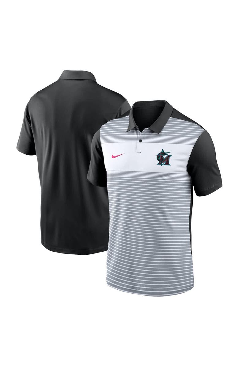 Nike Men's Nike White/Black Miami Marlins 2025 City Connect Fashion Legacy Icon Vapor Performance Polo, Main, color, White
