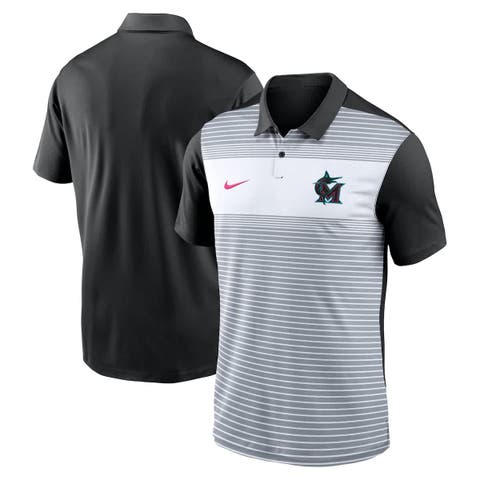 Men's Nike White/Black Miami Marlins 2025 City Connect Fashion Legacy Icon Vapor Performance Polo