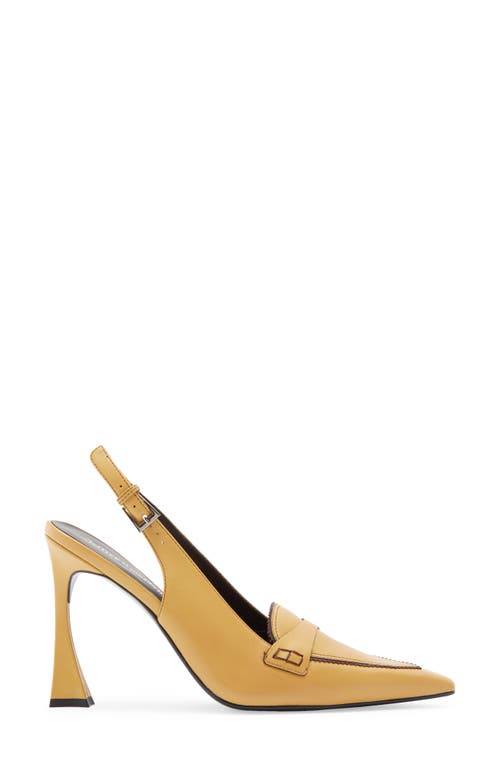 Jeffrey Campbell Judicial Slingback Loafer Pump In Orange