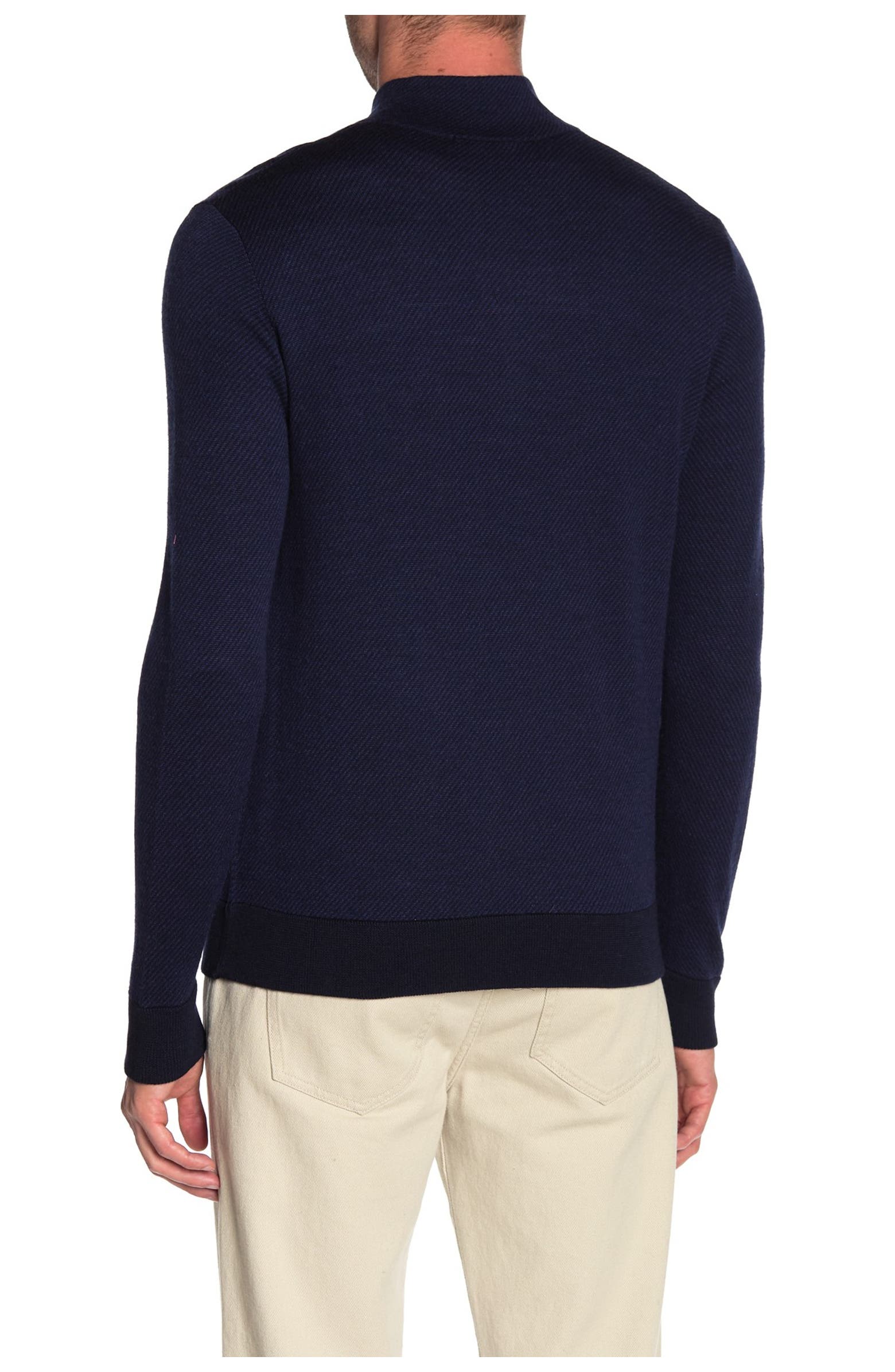 RAFFI Diagonal Stripe Mock Neck Pullover | Nordstromrack