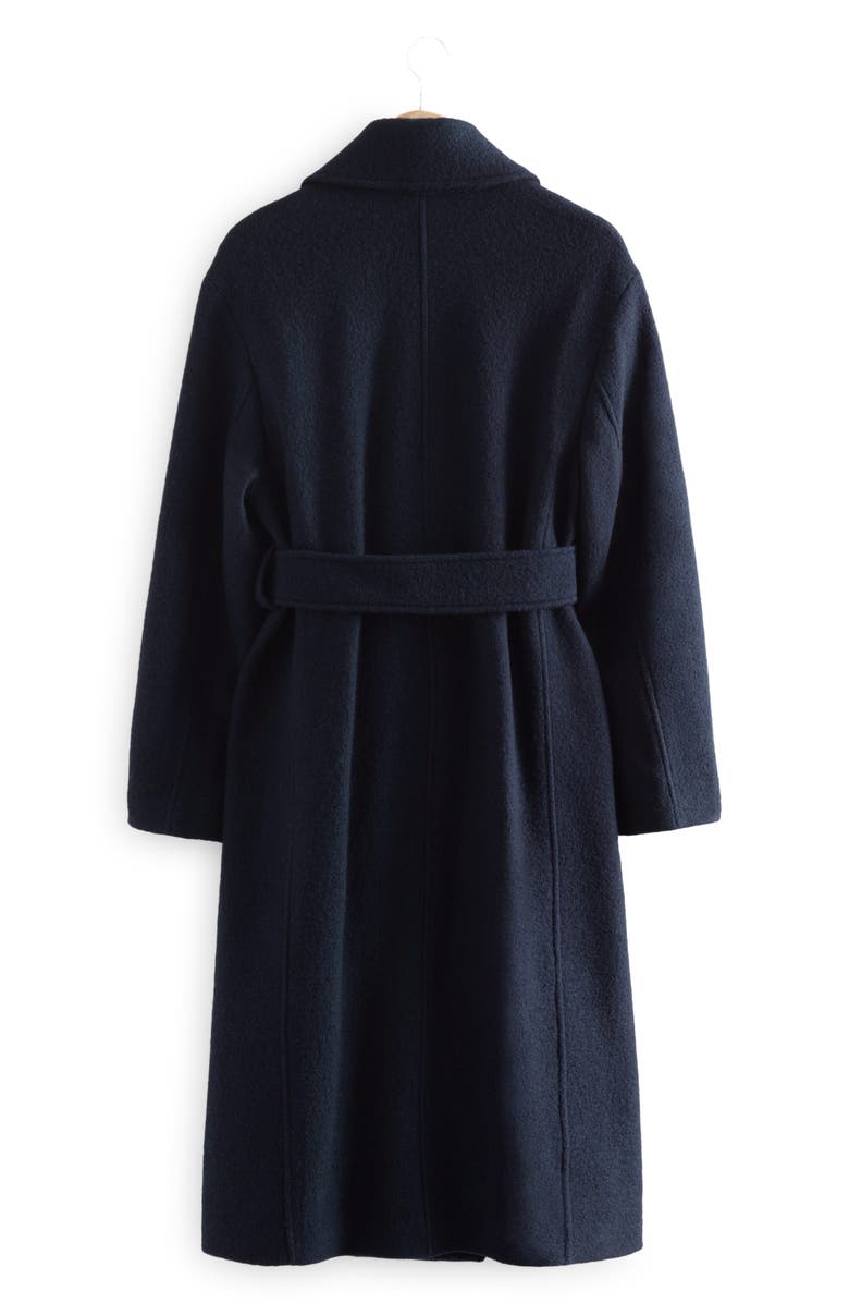 
Other Stories Belted Wool Wrap Coat, Alternate, color, Navy