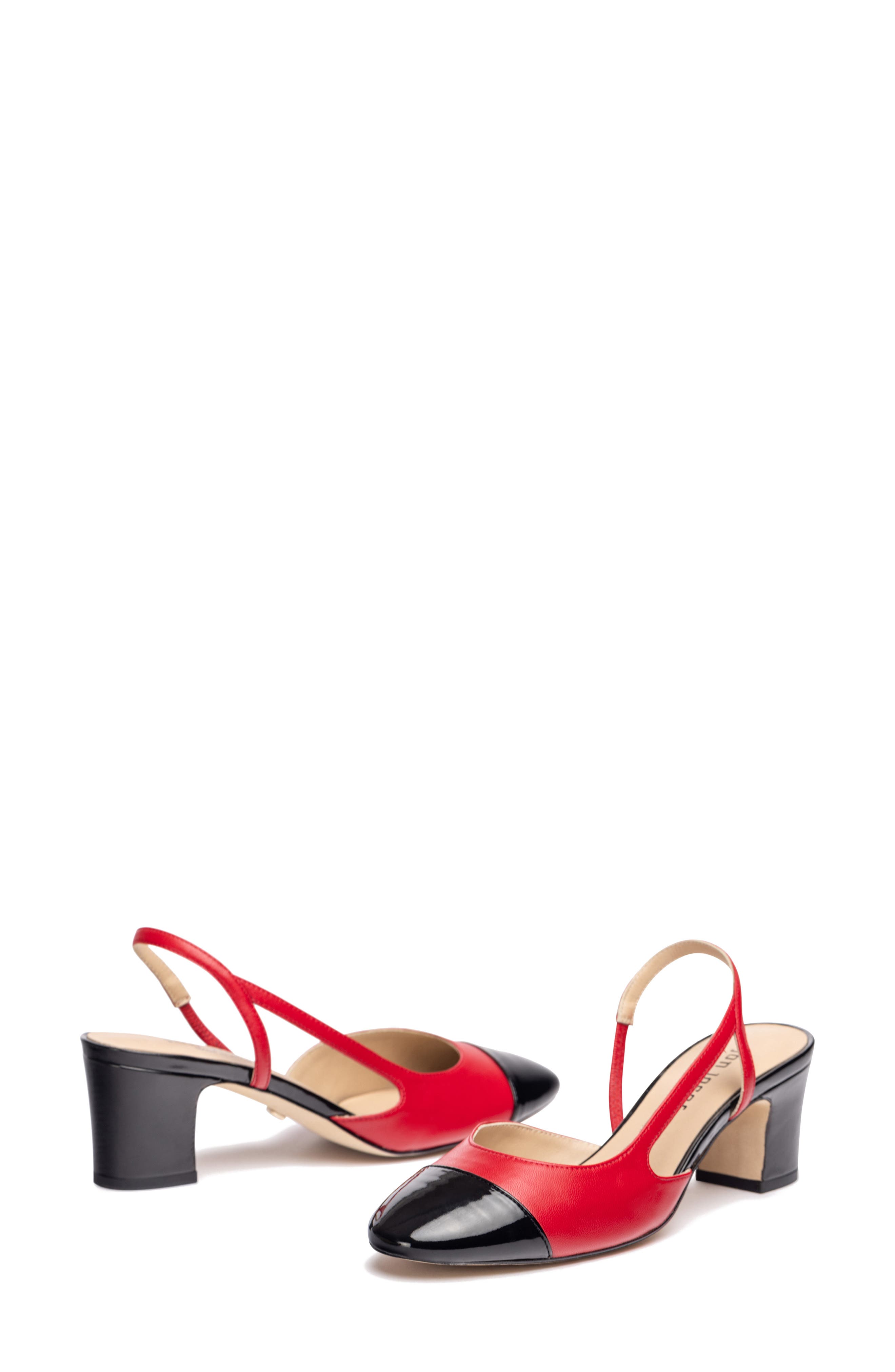 Daniela Slingback Pump, Alternate, color, BLACK/ RED COMBO