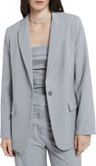 ottod'Ame One-Button Pinstriped Jacked