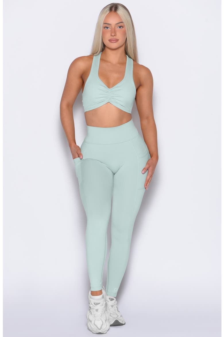 Scrunch Tank Bra, Alternate, color, Mist