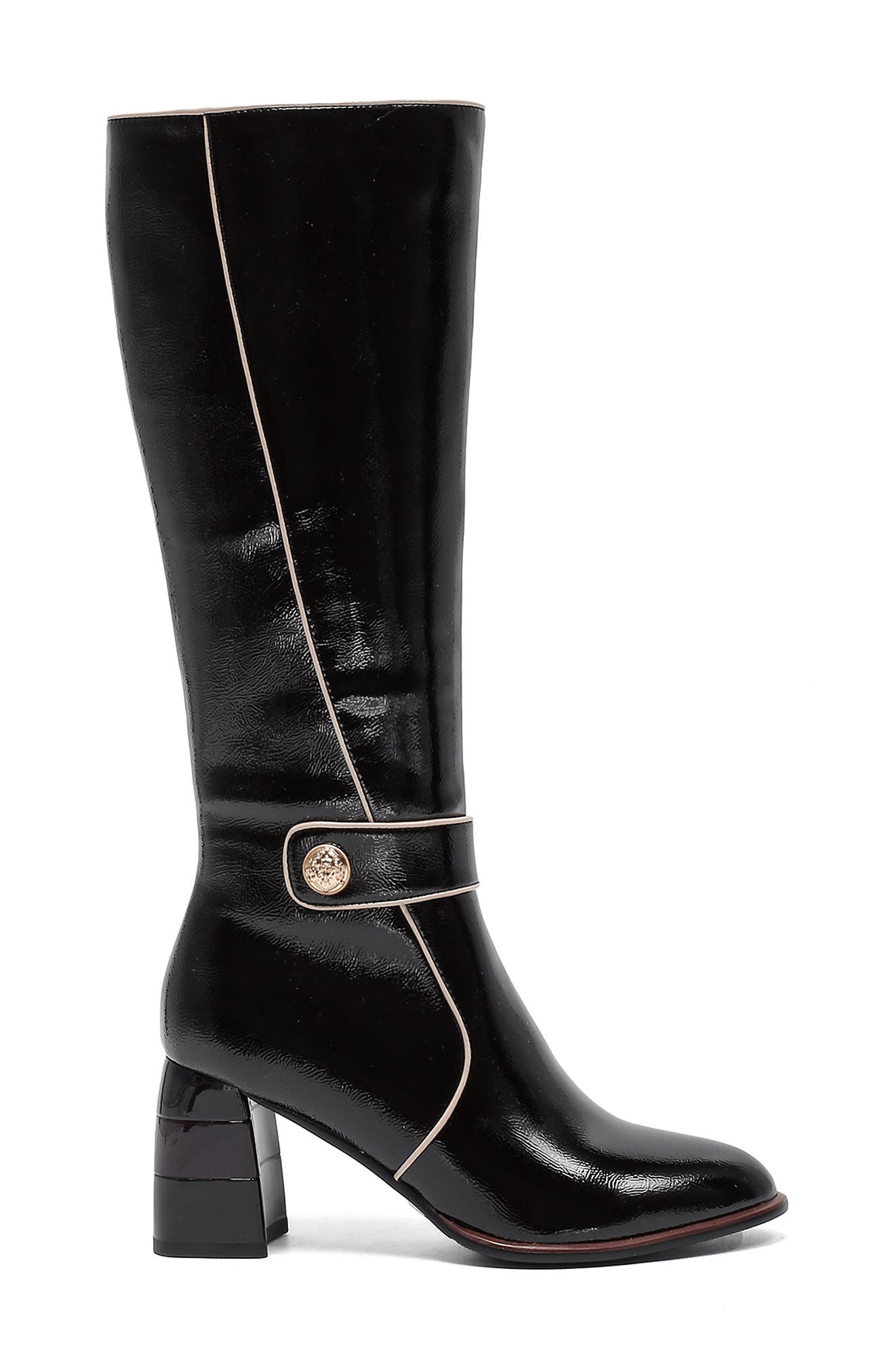 NINETY UNION Randi Knee High Boot, Alternate, color, Black Patent