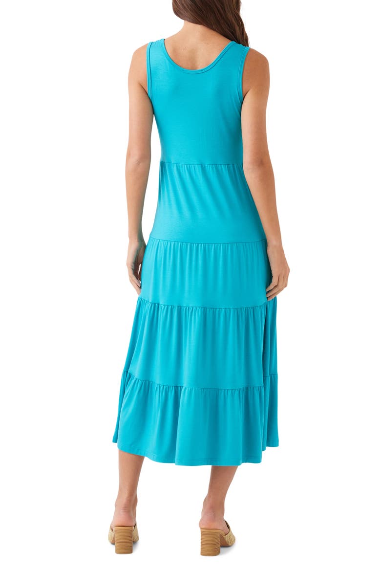 Tiered Midi Dress, Alternate, color, TEAL