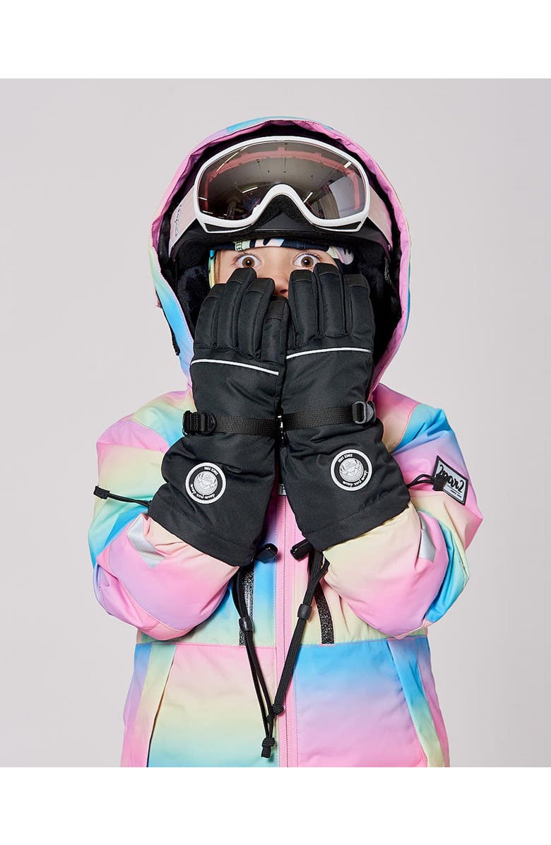 Deux par Deux Kids Gender Inclusive Winter Teknik Gloves, Main, color, Black