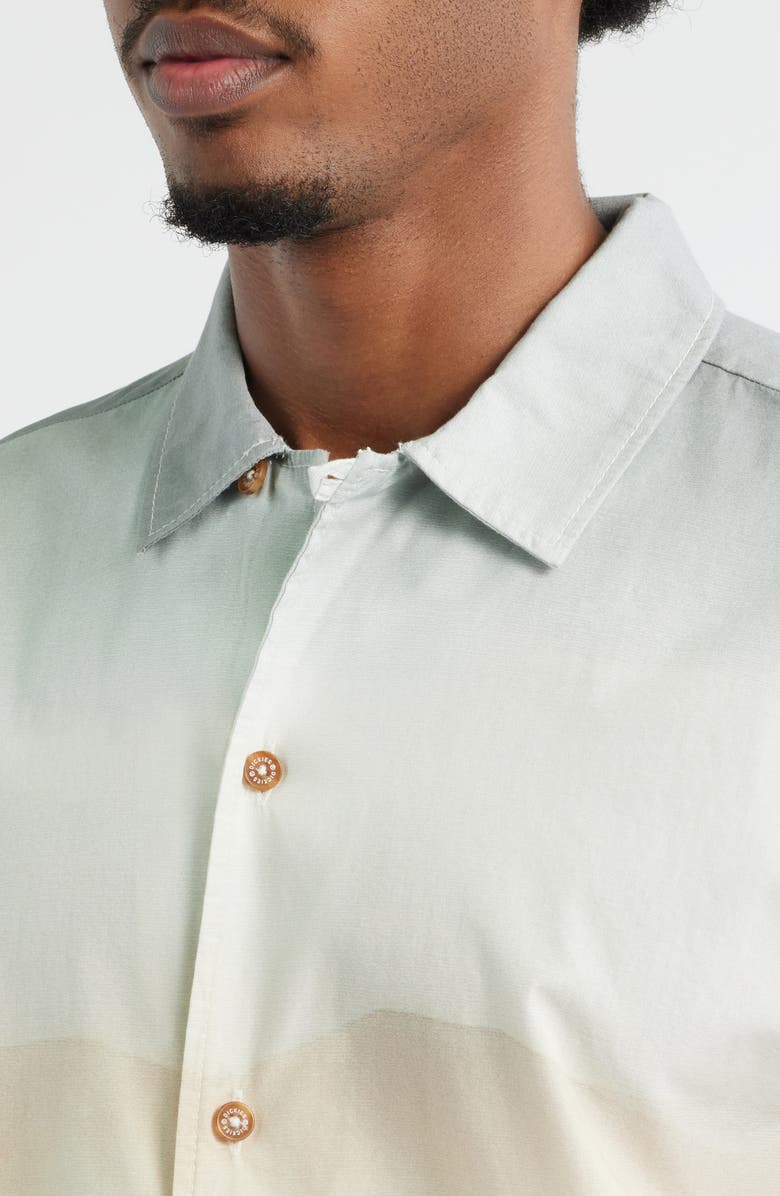 Dickies Running Wild Print Short Sleeve Cotton Button-Up Shirt, Alternate, color, Oak Buff