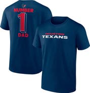 Logo Athletic Men's Logo Athletic Navy Houston Texans #1 Dad Jersey T-Shirt