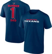 Logo Athletic Men's Logo Athletic Navy Houston Texans #1 Dad Jersey T-Shirt