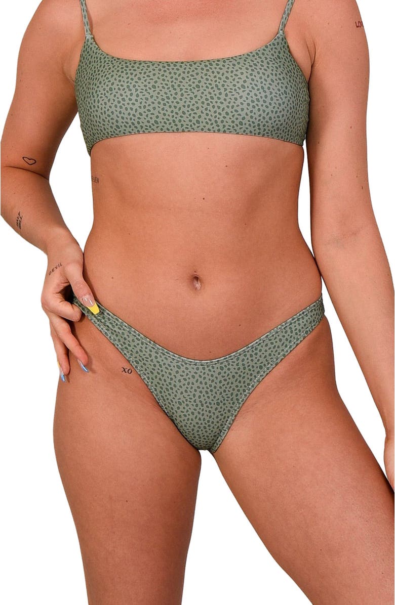 OOSC Sahara Sage Brazilian Bikini Bottoms, Alternate, color, Sage