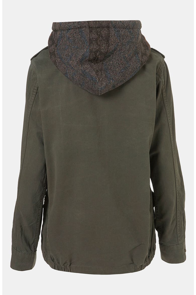 Baja Hooded Army Jacket, Alternate, color, KHAKI/ OLIVE
