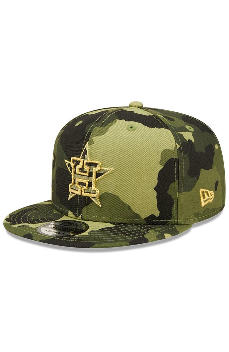 New Era Men's New Era Camo Houston Astros 2022 Armed Forces Day 9FIFTY Snapback Adjustable Hat, Alternate, color,