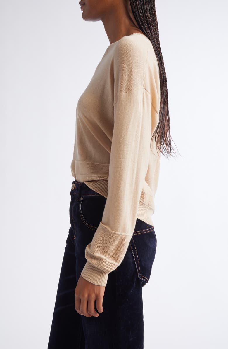 Eleventy Wool V-Neck Sweater, Alternate, color, 02 Sand