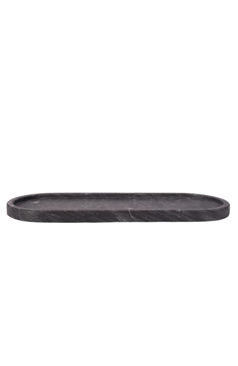 Artifacts Trading Company<sup>™</sup> Artifacts Trading Company Decorative Runway Marble Tray, Alternate, color, Black Matte