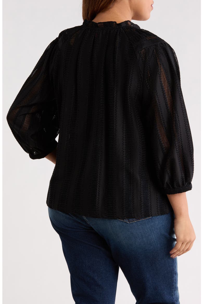Raglan Sleeve Peasant Top, Alternate, color, RICH BLACK