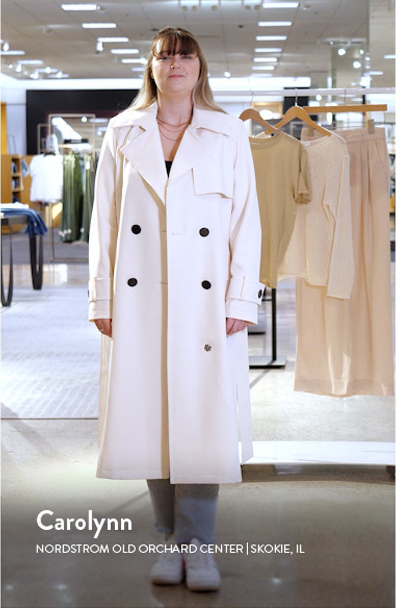 Double Breasted Belted Trench Coat, sales video thumbnail