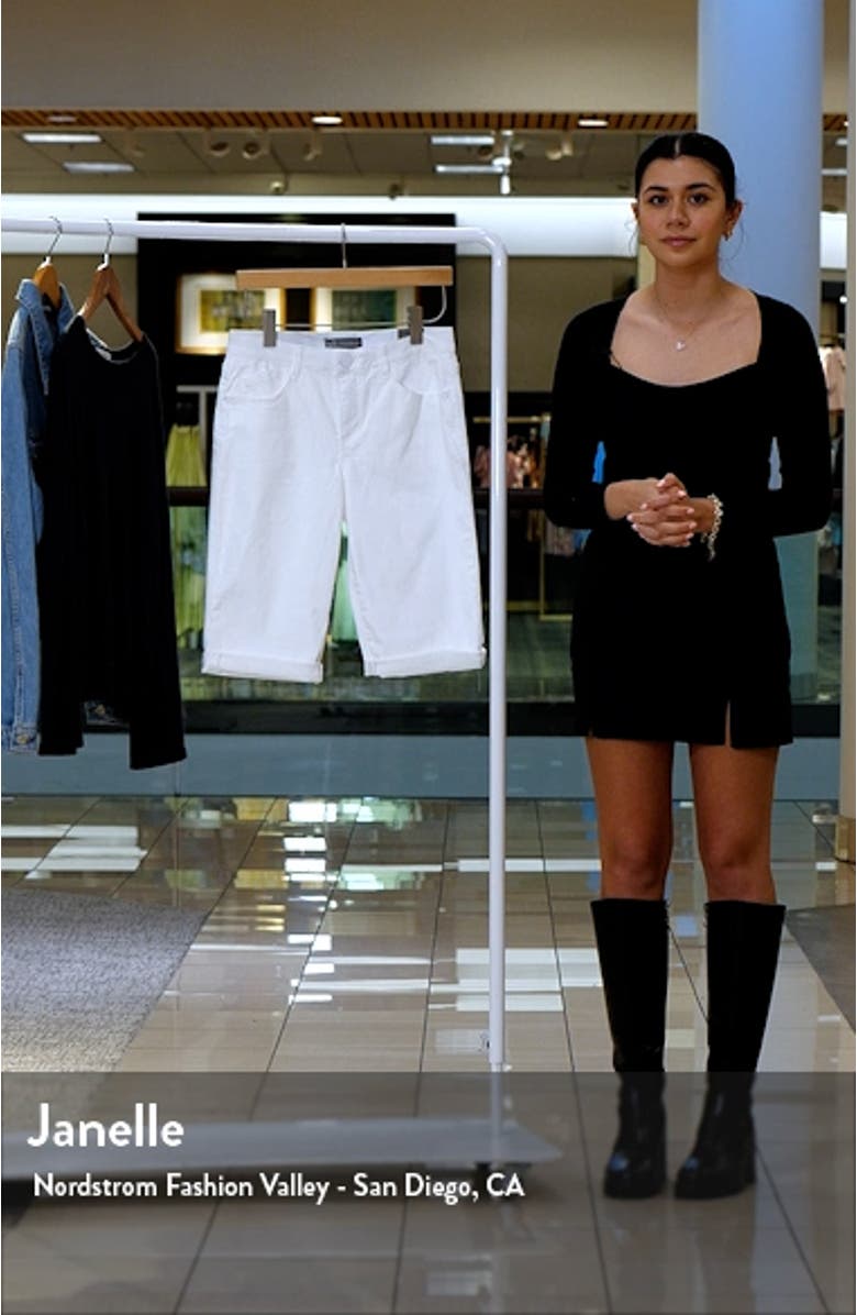 'Ab'Solution White Bermuda Shorts, sales video thumbnail