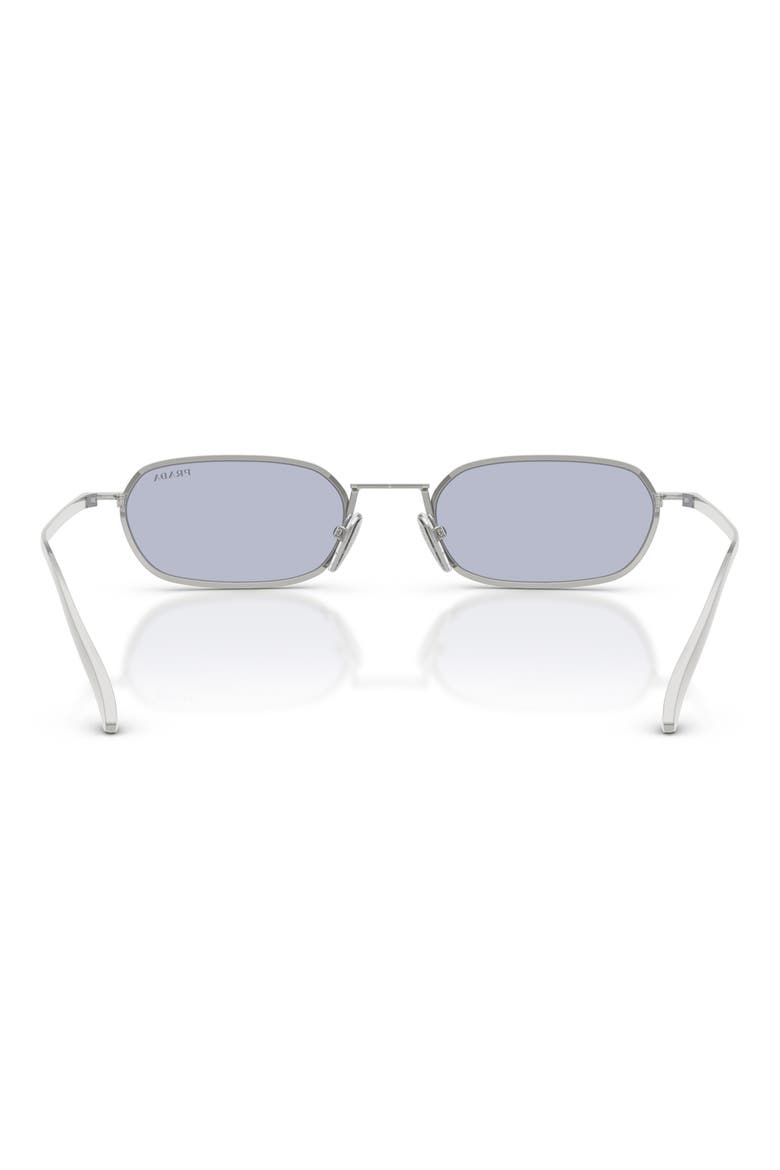 PR D58S 51mm Oval Sunglasses, Alternate, color, SILVER / BLUE