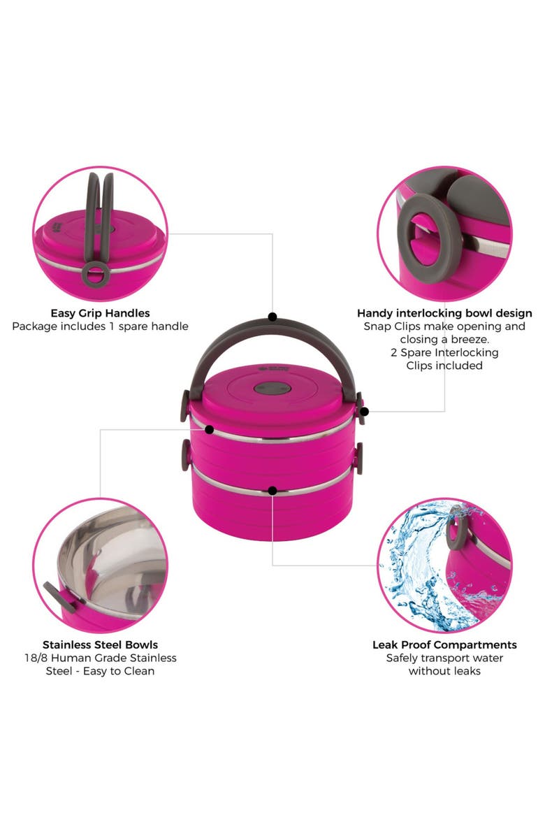 Healthy Human Stainless Steel Travel Dog Bowls Set of 3, Alternate, color, Multicolored