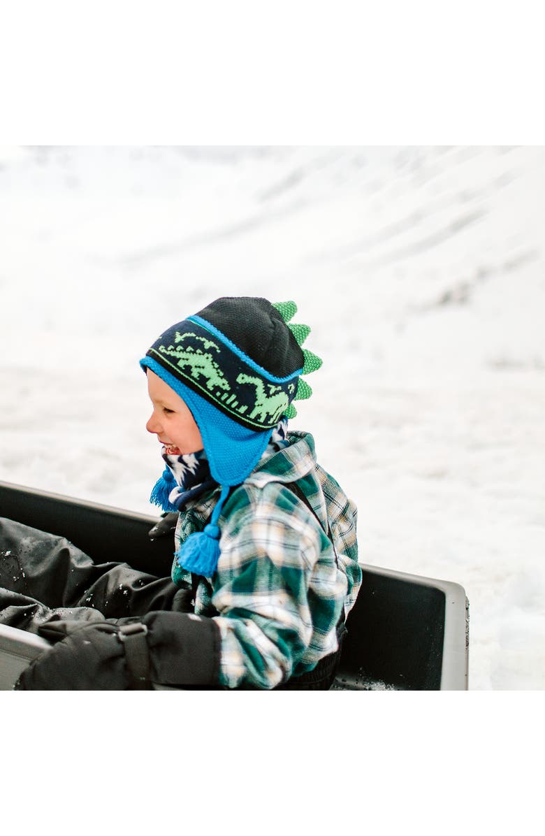 Turtle Fur Kids Dr. Dino Winter Hat, Alternate, color, Gray