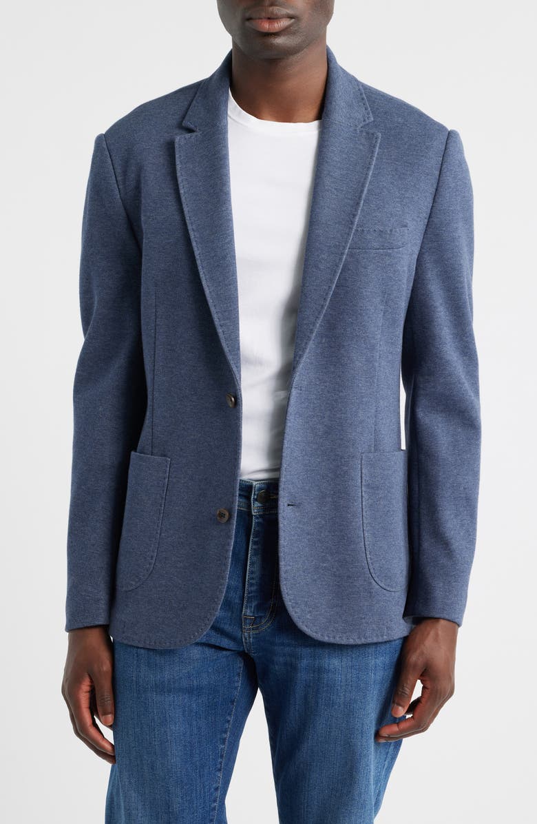 Rails Lorenz Heathered Navy Knit Cotton Blend Sport Coat, Main, color, Navy Heather