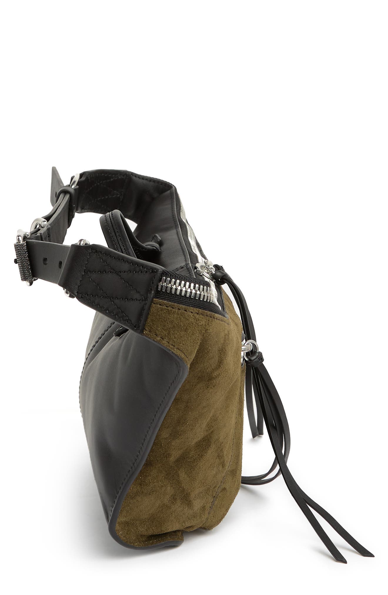 RAG AND BONE Elliot Large Fanny Pack, Alternate, color, OLIVE SUEDE