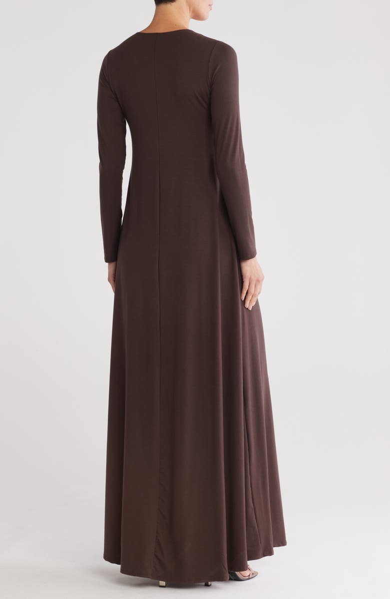 GO COUTURE Long Sleeve Maxi Dress, Alternate, color, Mole Brown